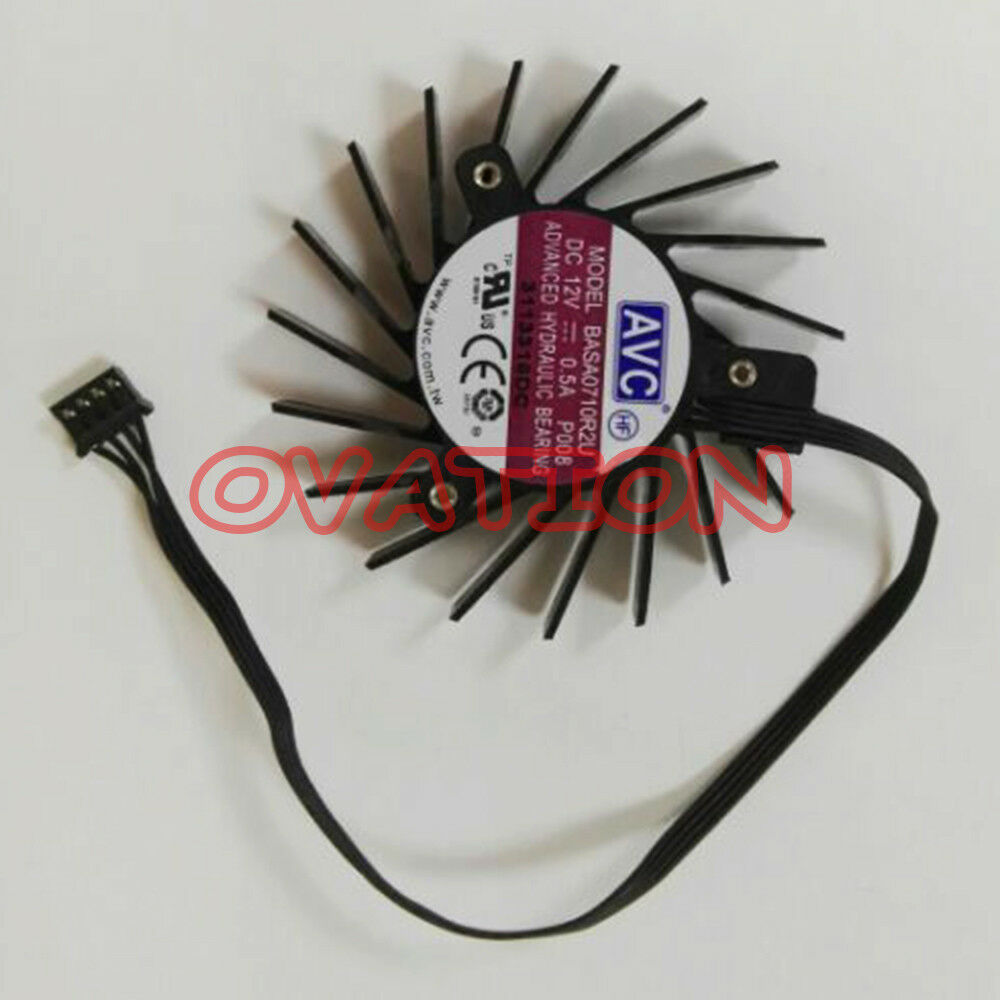 For 65mm 4 Pin Fan AVC BASA0710R2U for Nvidia Quadro 4000 Video Card