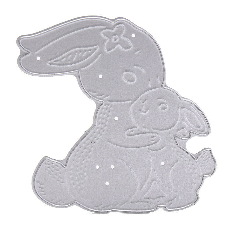 Rabbit Metal Cutting Dies Stencil Scrapbooking DIY Embossing Easter Decor.l8