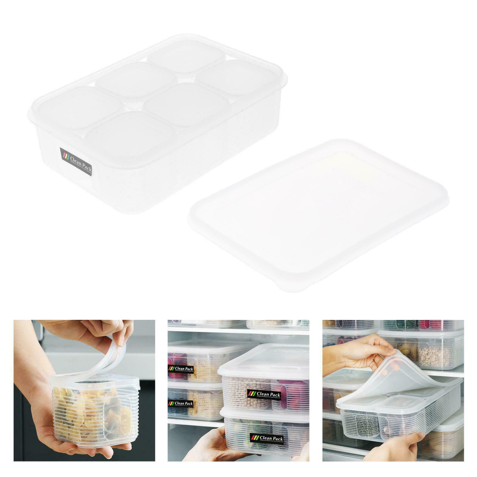 Set of 7 Food Storage Container with Lid for Pasta Eggs Kitchen Organization