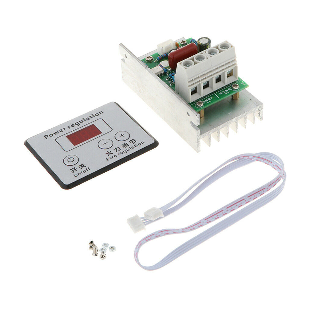 Ac Thermostat 220v 10000W Scr Digital Speed â€‹â€‹Control Dimmer Regulator Speed