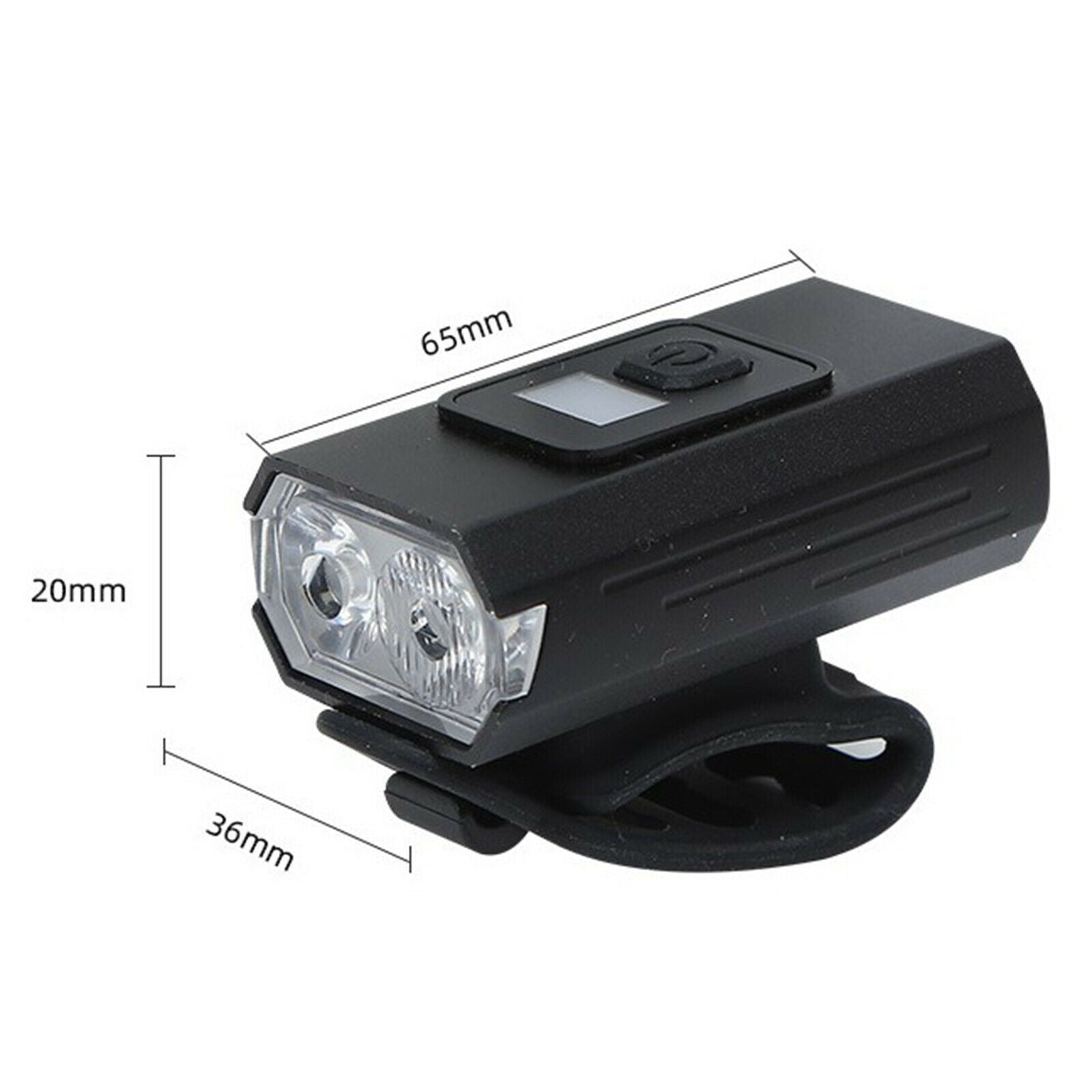 USB Rechargeable Bike Light Bicycle Front Headlight Cycling Beam Flashlight