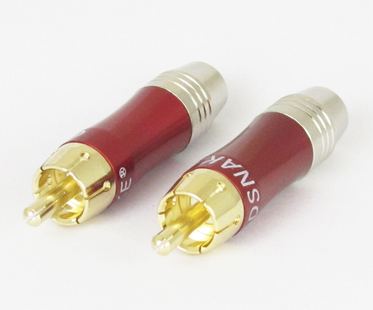 6pcs High Quality 3 colors RCA Male plug with aluminum housing and copper plug