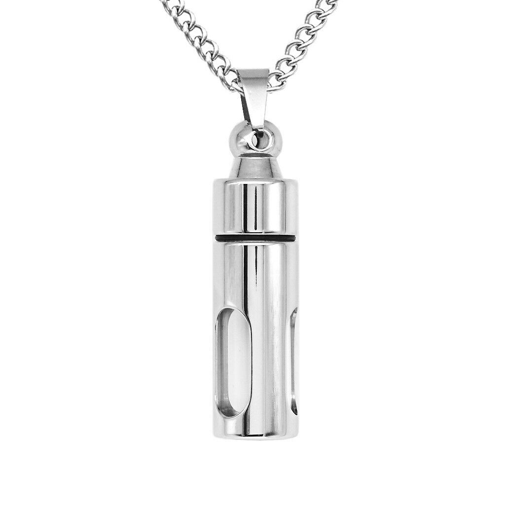 4Pcs Openable Necklace Chain Pet Urn Cremation Keepsake Memorial Jewelry