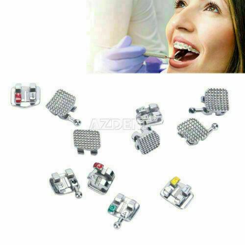 5Box Orthodontic Metal Bracket Monoblock Dental Mini Roth 018 345 Hooks AZDENT