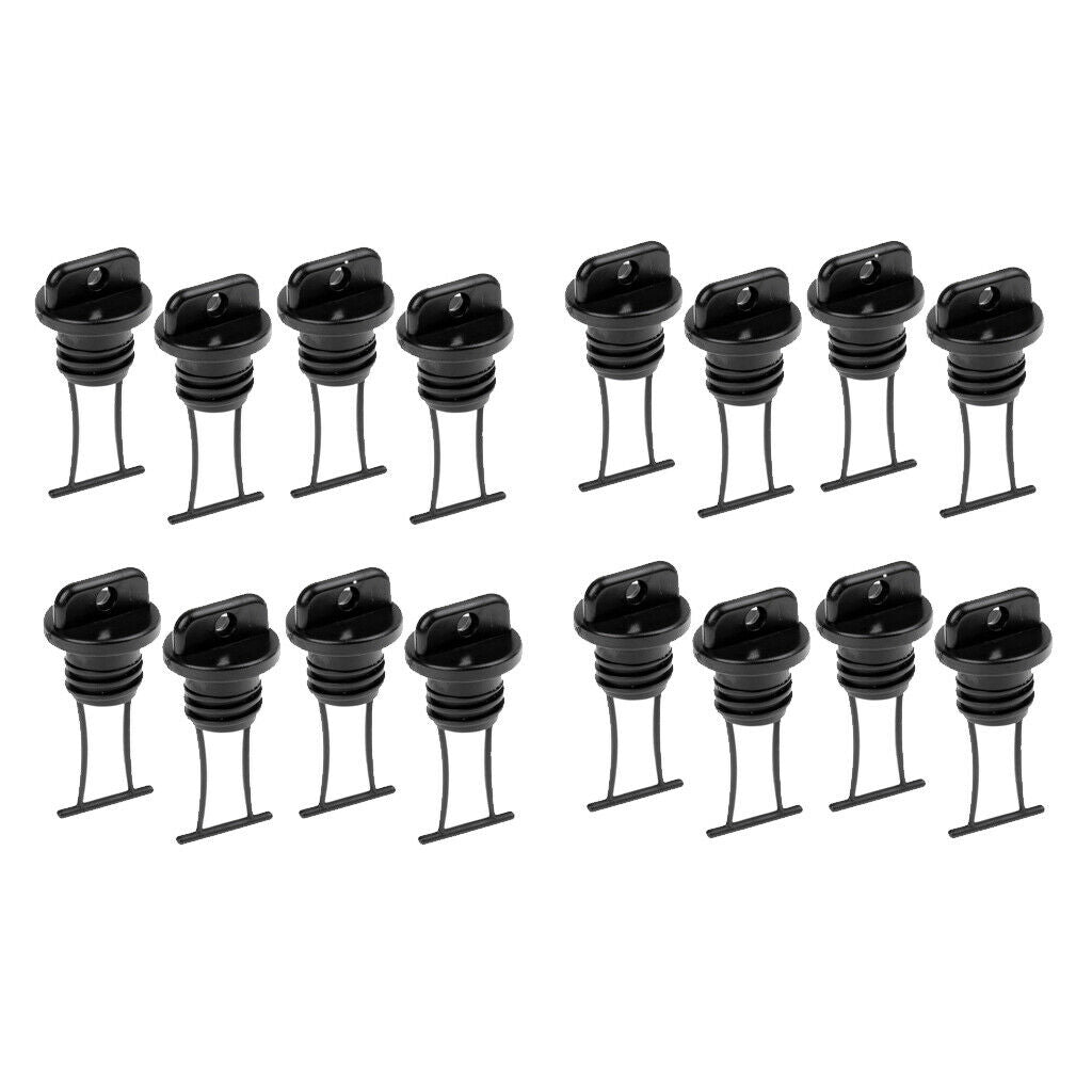 16 Pieces Durable Kayak Small Boat Thread Drain Plug Bungs Scupper Plug