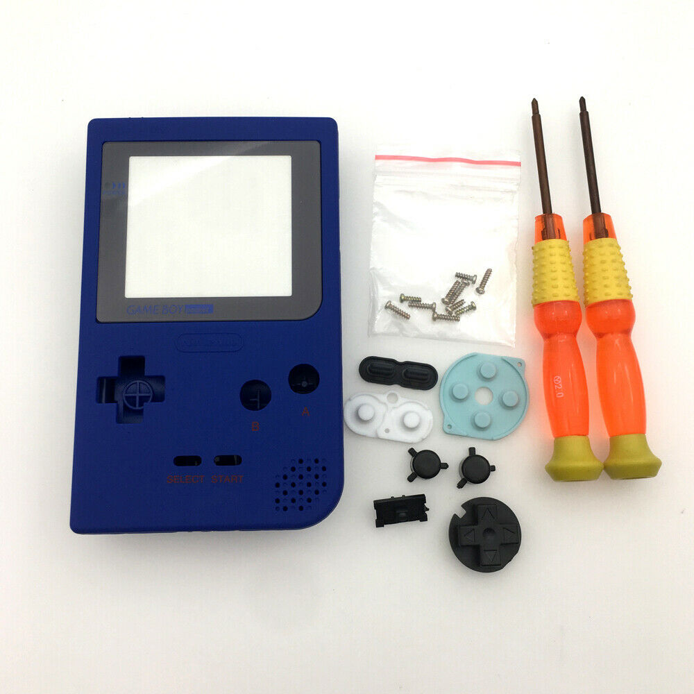 New BLUE Frosted plastic Housing Case Cover Sets for Game Boy Pocket GBP Shell