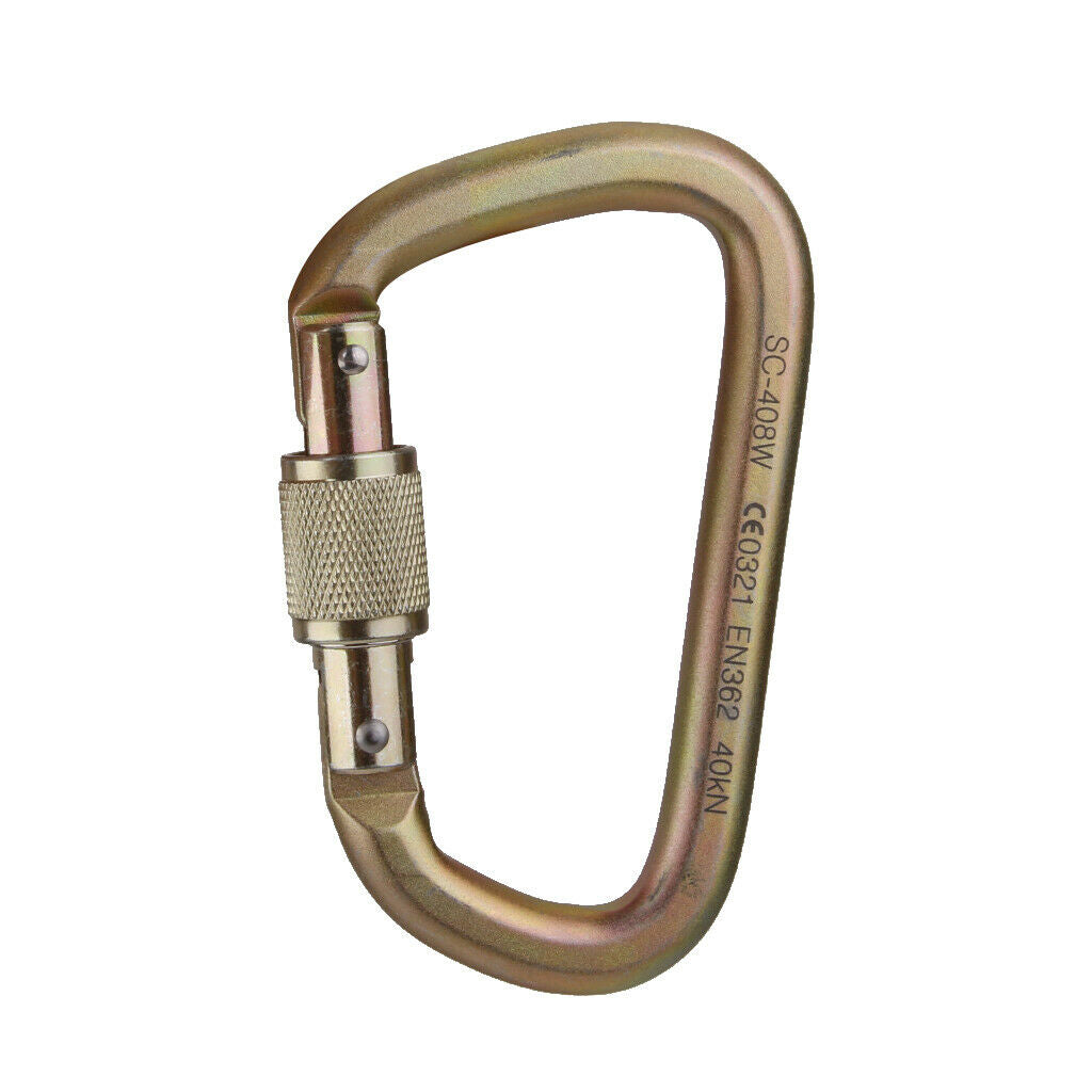 1x carabiner carabiner hook snap hook 40kN zinc-yellow