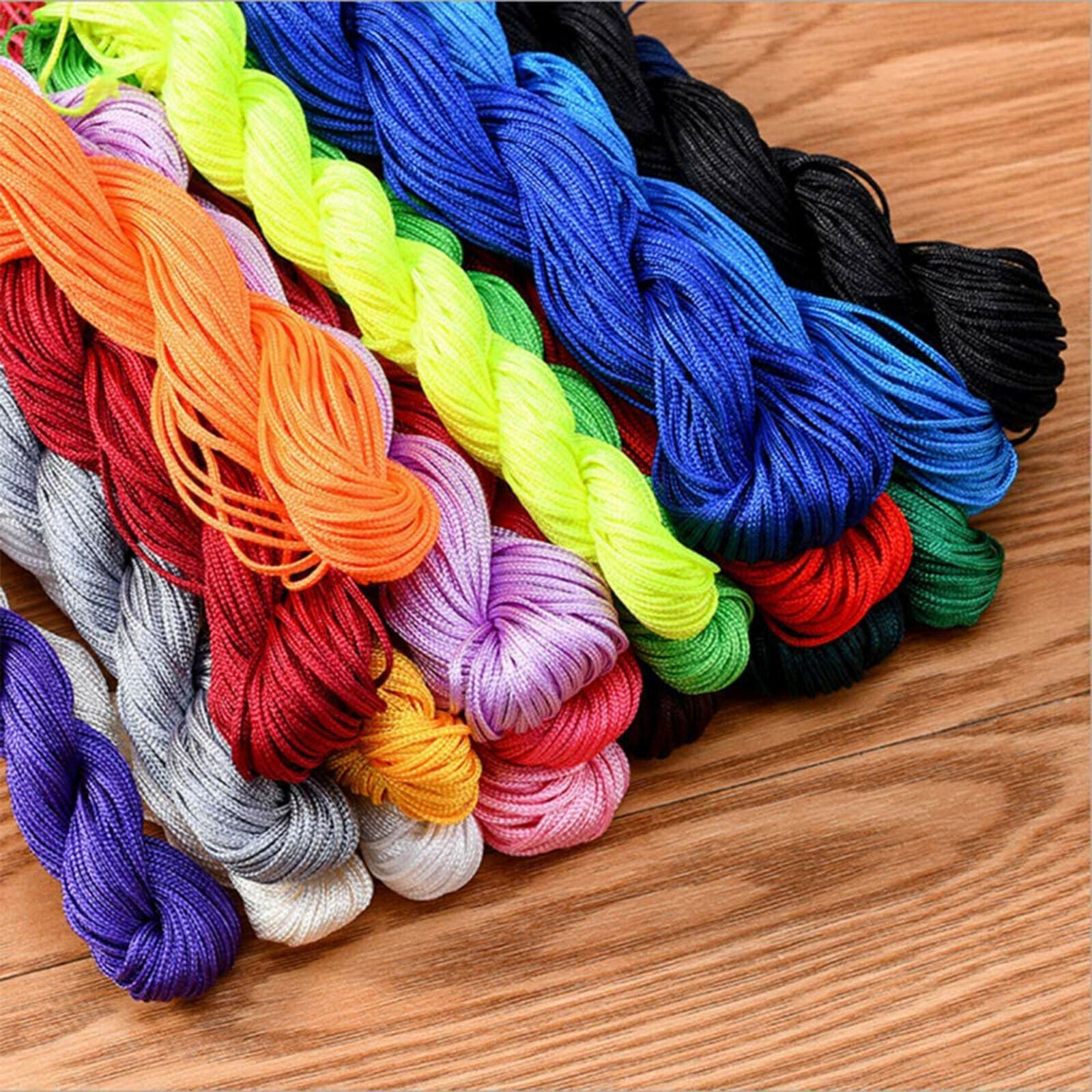 1mx25m DIY Colorful Polyester Twine Cord Bracelet Thread for Jewelry Making