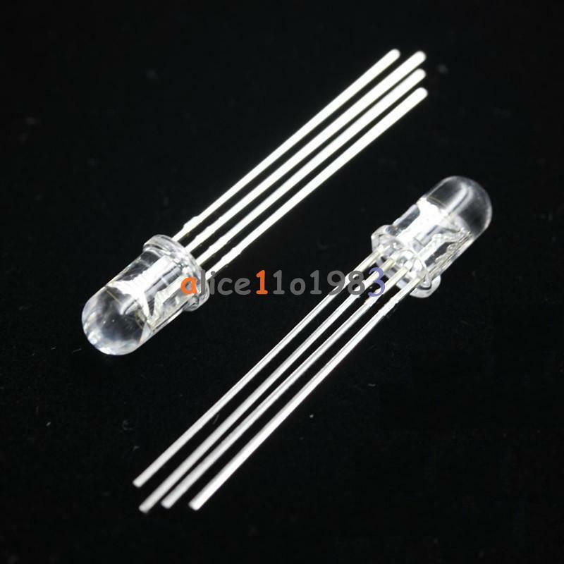 15Pcs 4-PINS F5 5MM LED RGB Common Cathode Super Bright Bulb Lamp New