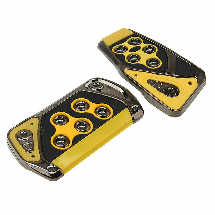 Yellow Universal Automatic Car Foot Pedal Pad Accelerator & Brake Non-slip Cover