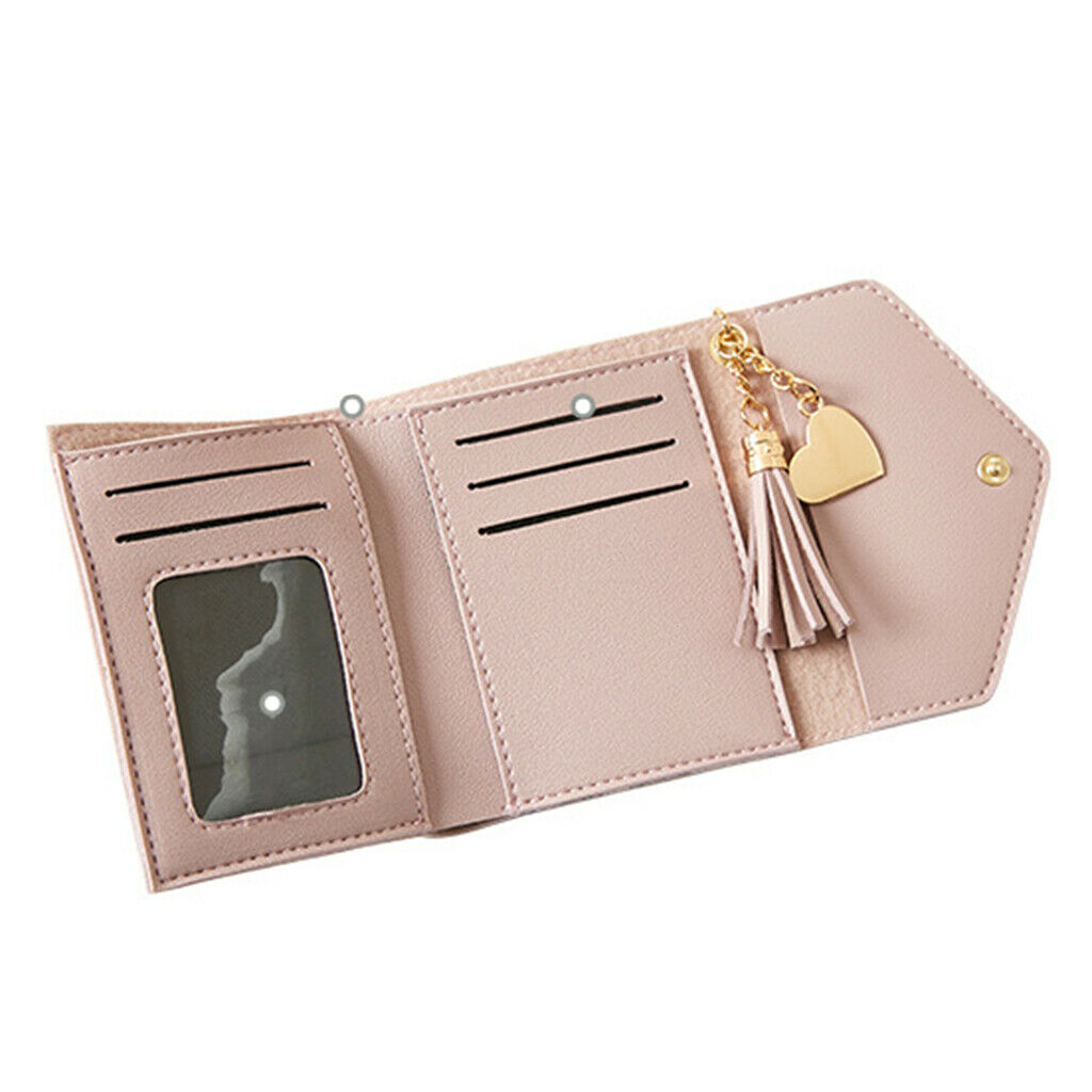 2pcs Casual Leather Wallet Coin Cash Card Holder Handbag Clutch Card Bag