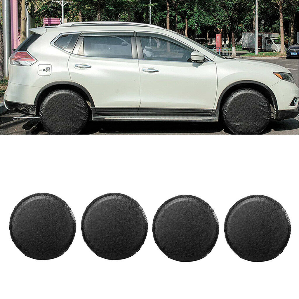 4pcs Car Wheel Tyre Covers Waterproof High Elastic Motorhome for 27-29'' Dia