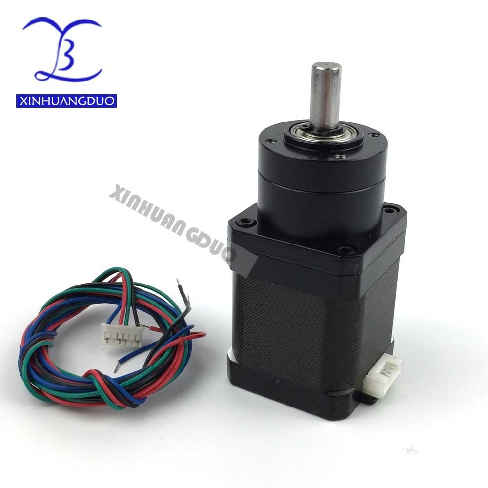New Best Gear ratio 5:1 Planetary Gearbox, Nema 17 1.68A Geared Stepper Motor