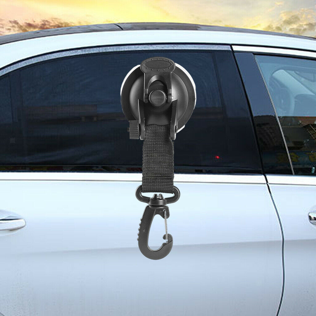 Strong Suction Cup Anchor with Securing Hook Tie Down Camping Tarp Accessory