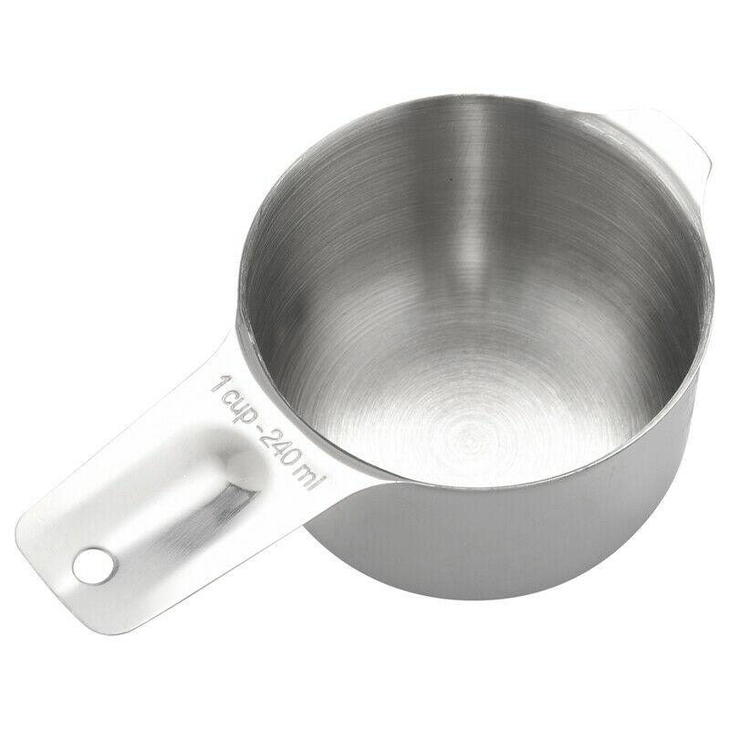 Measu Cups Set of 7 with 1/8 Cup Coffee Scoop,Stainless Steel Metal Measu Cup,I4