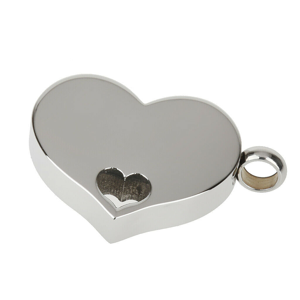 Heart Shape Cremation Keepsake Memorial Ash Urn Holder Pendant for Necklace