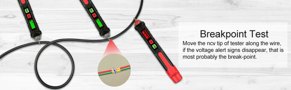 Ac 12V-1000V Current Detection Sensor Voltage Tester Non-Contact Dual Range