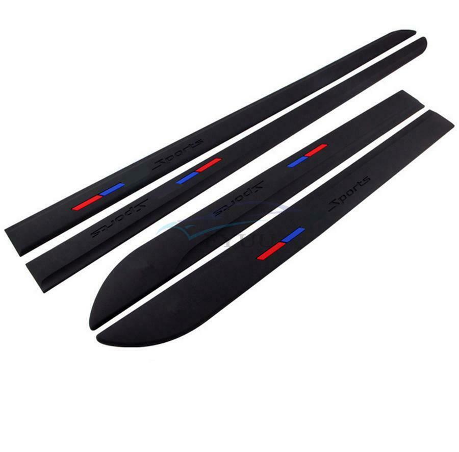 4PCS 7MM Waterproof Black PVC Side Line Threshold Body Shape Decorative Cover