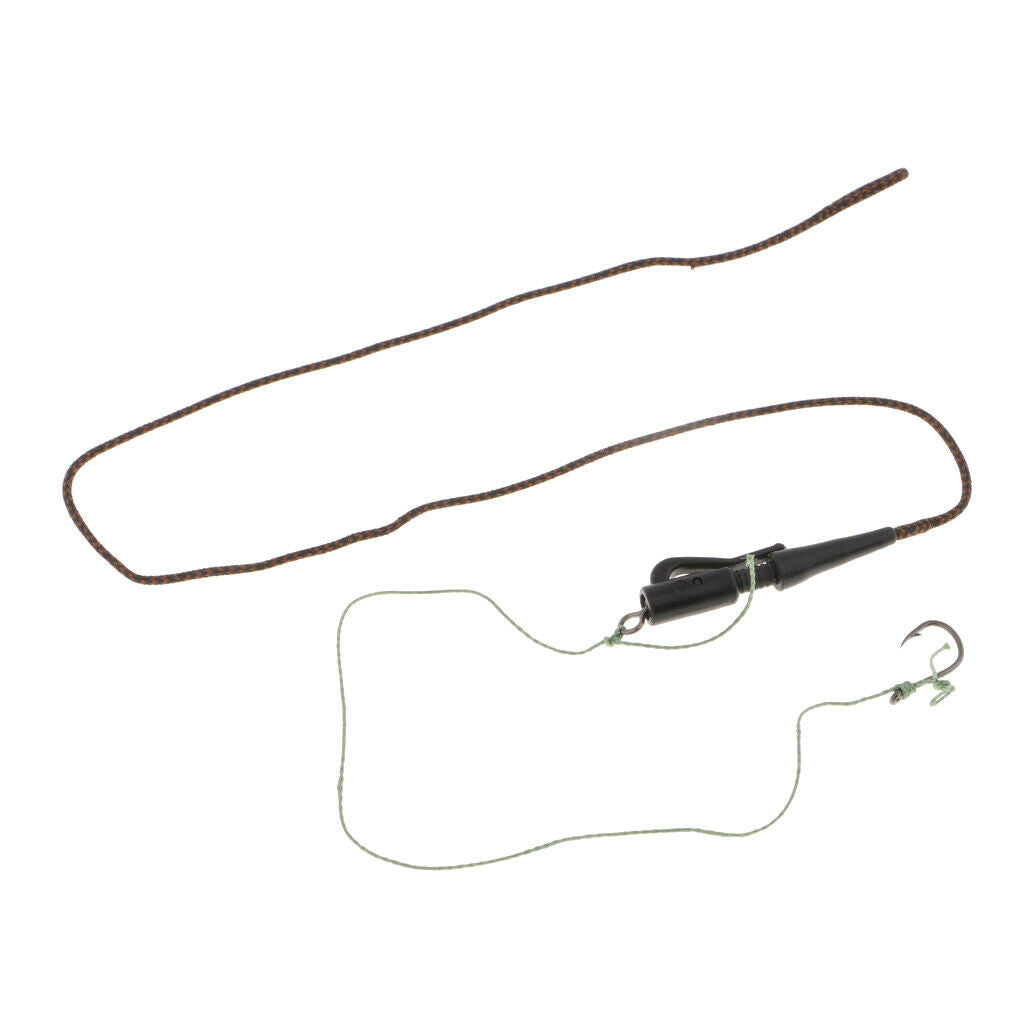 Carp Fishing Hair Rigs Braided Thread Fishing Hook Rolling Swivels 012