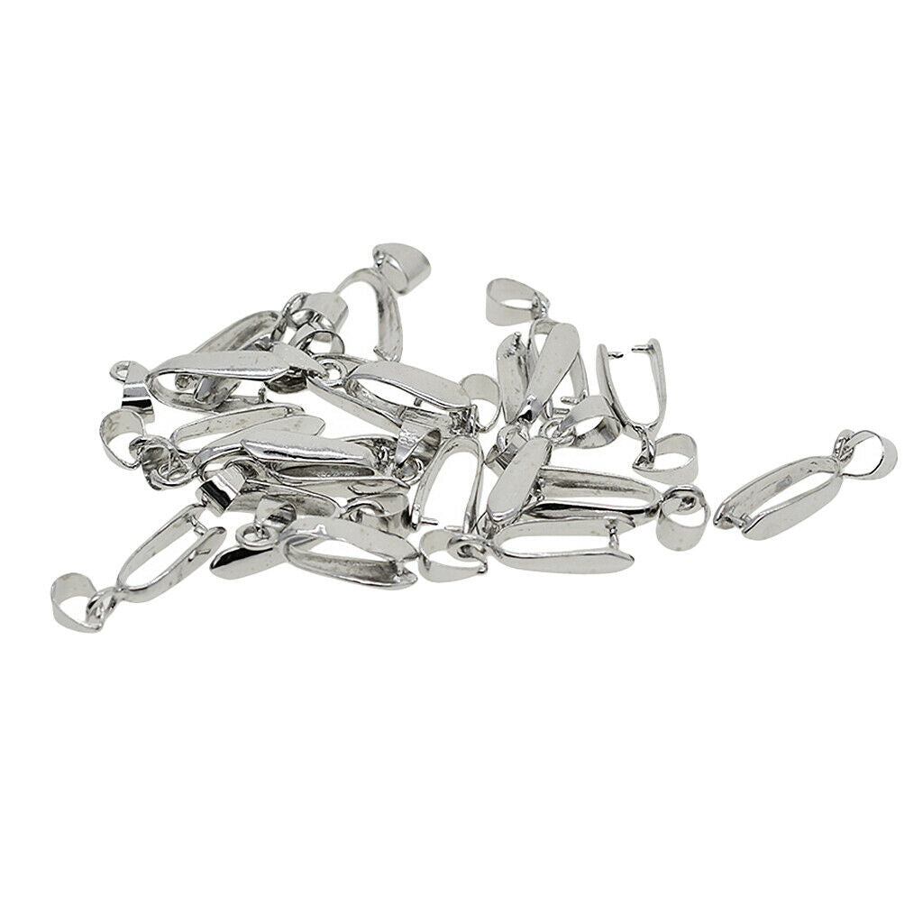20x Brass Pendant Charms Pinch Bails Connector