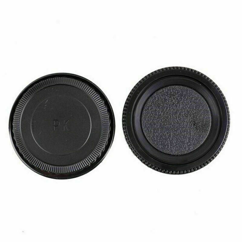 2pcs/set Plastic Rear Lens and Body Cap Cover for Pentax K PK Camera Black