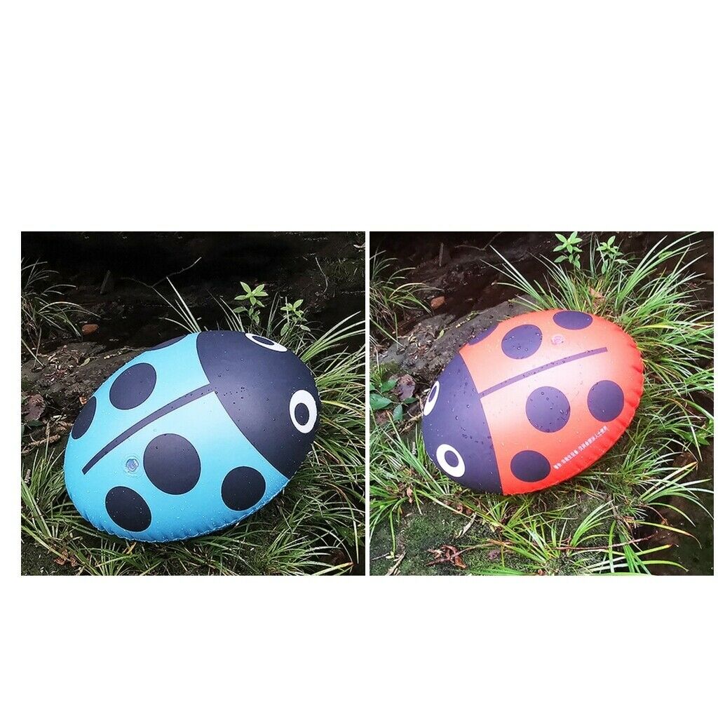 2 Pieces PVC Waterproof Air Bag Ladybug Buoy Swimming Tow Float Dry Ball