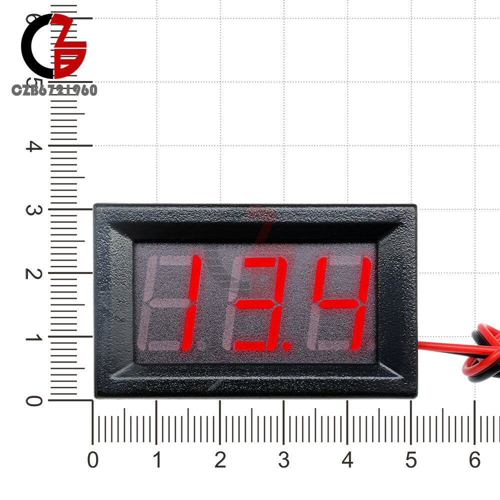 0.56" Volt Meter Voltmeter LED Panel DC 4.5-30V 3 Digital Displays Voltage Red