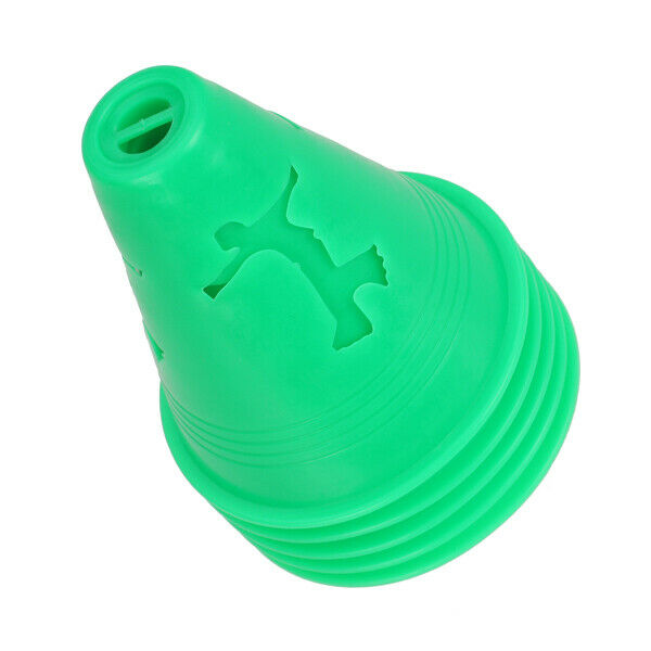 2x 5 Green Hollow Out Training Agility Maker Cones For Slalom Roller Skating 3"