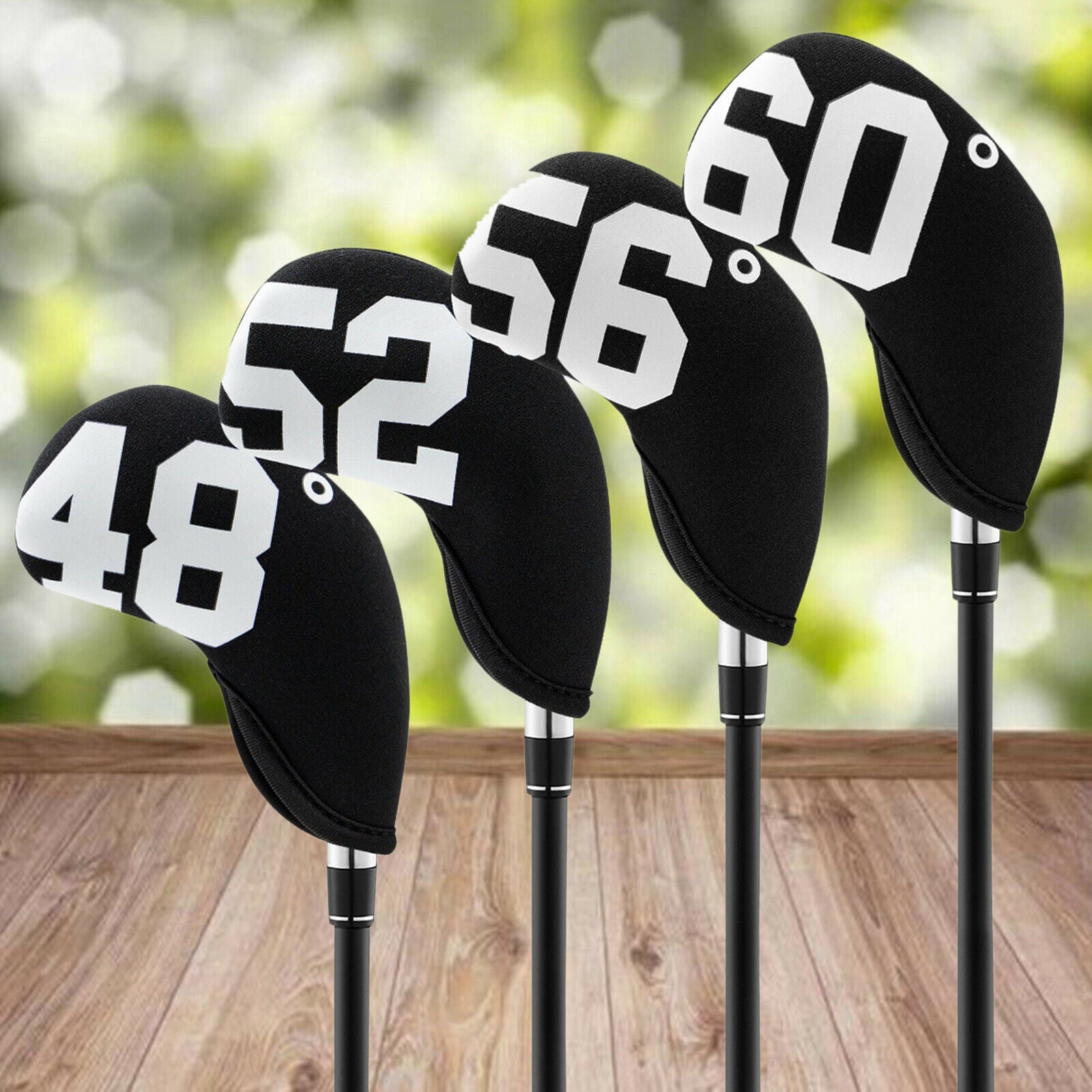 4pcs Golf Iron Headcover Non-slip Protector Transport Wrap Accessories
