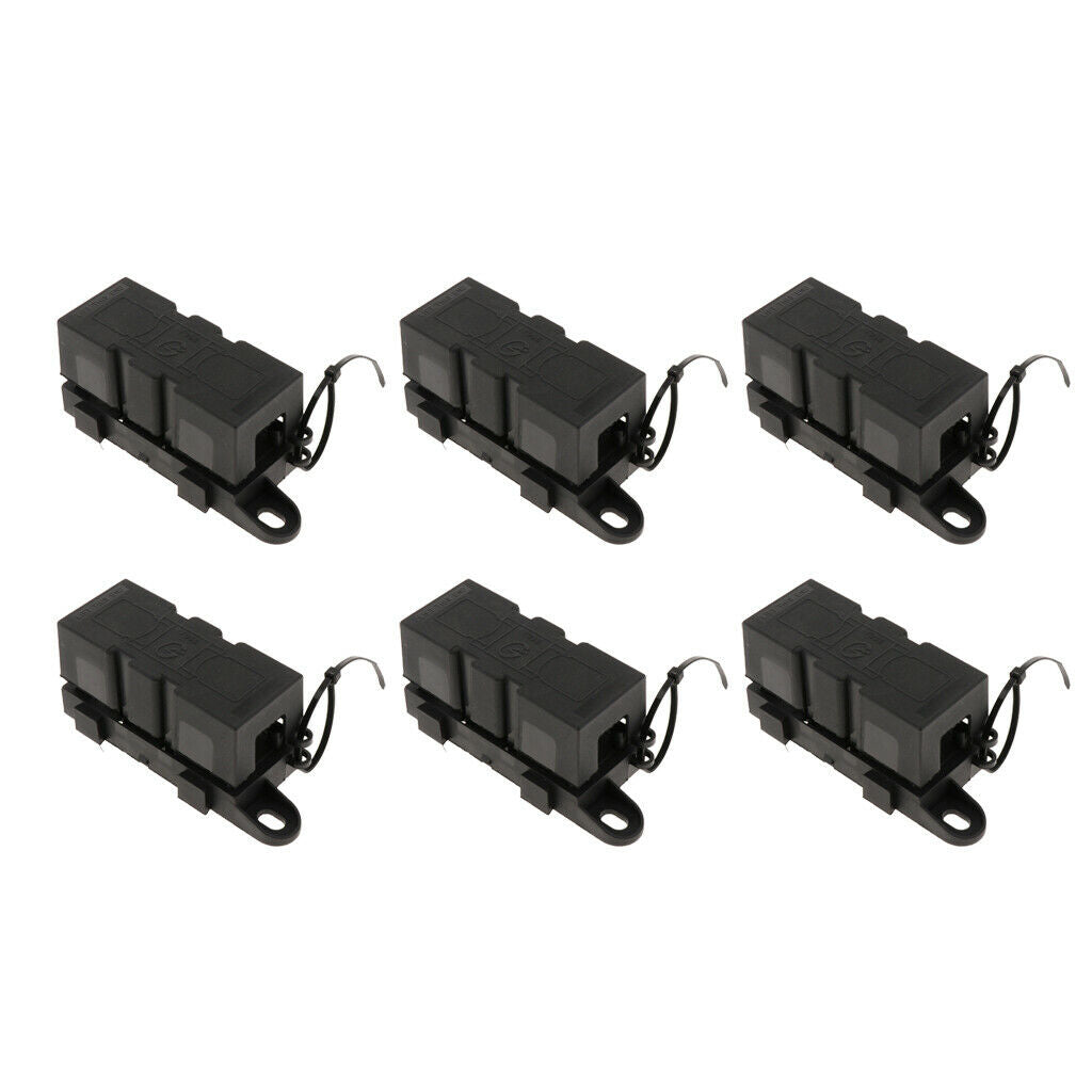 6 Pieces MEGA Fuse Block/Holder with Cover Universal for RV/Van/Truck
