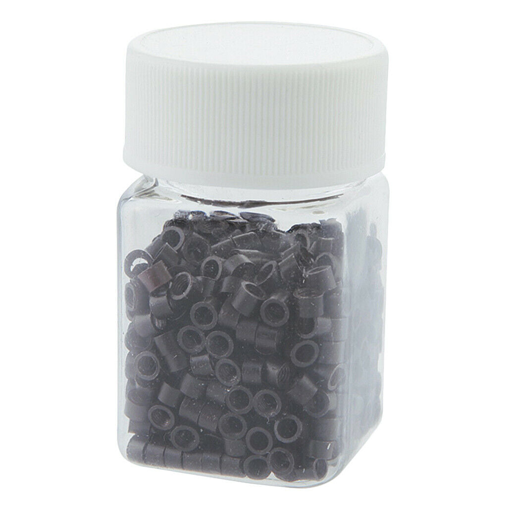 400 Pack 4mm Micro Links Rings Lined Beads Tubes for Hair Extensions Styling