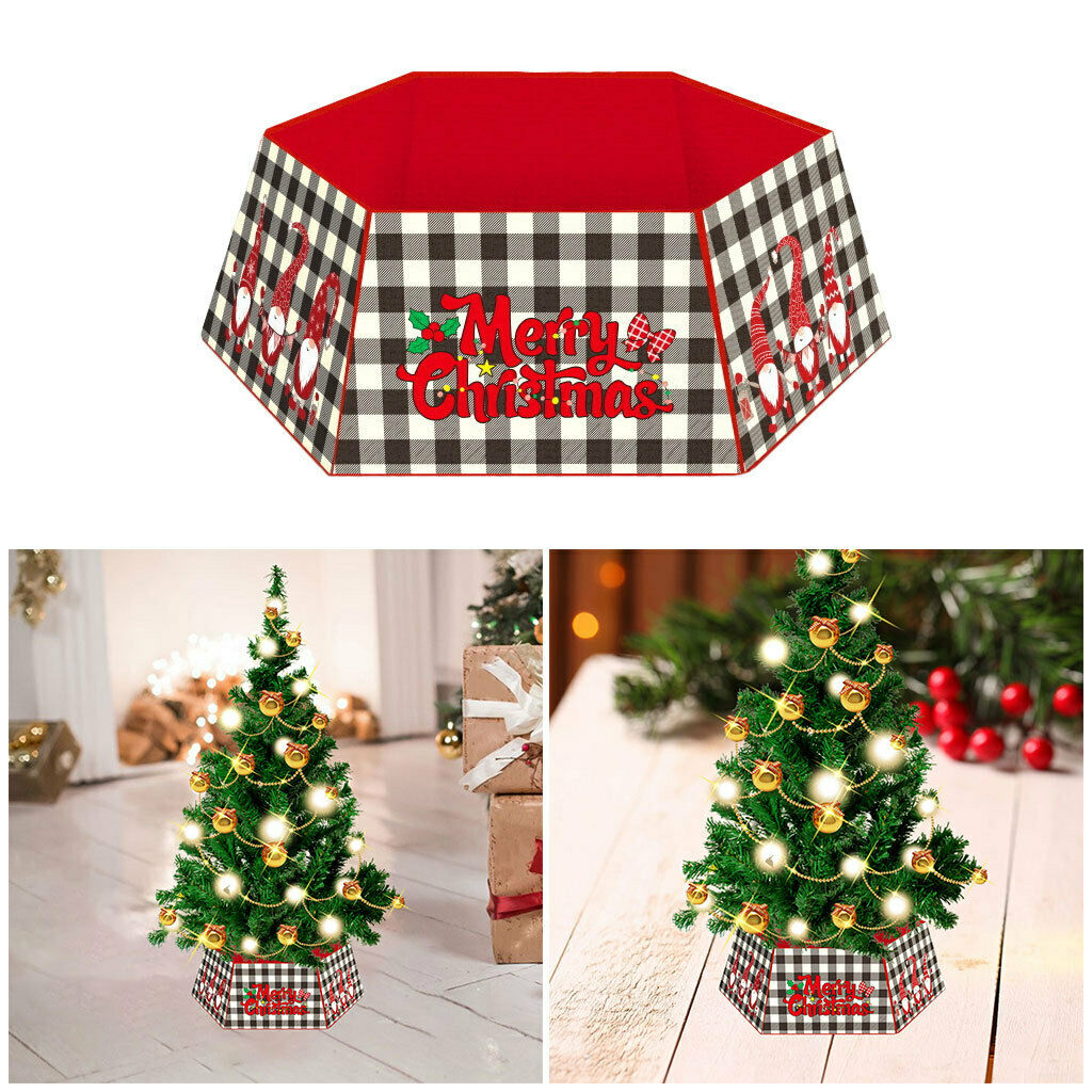 Fabric Christmas Tree Collar Tree Skirt Stand Decor Merry Christmas New Year