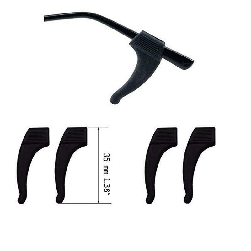 16 Pairs Anti-slip Silicone Round Eyeglass Retainers Nose Pads Ear Hooks Glasses