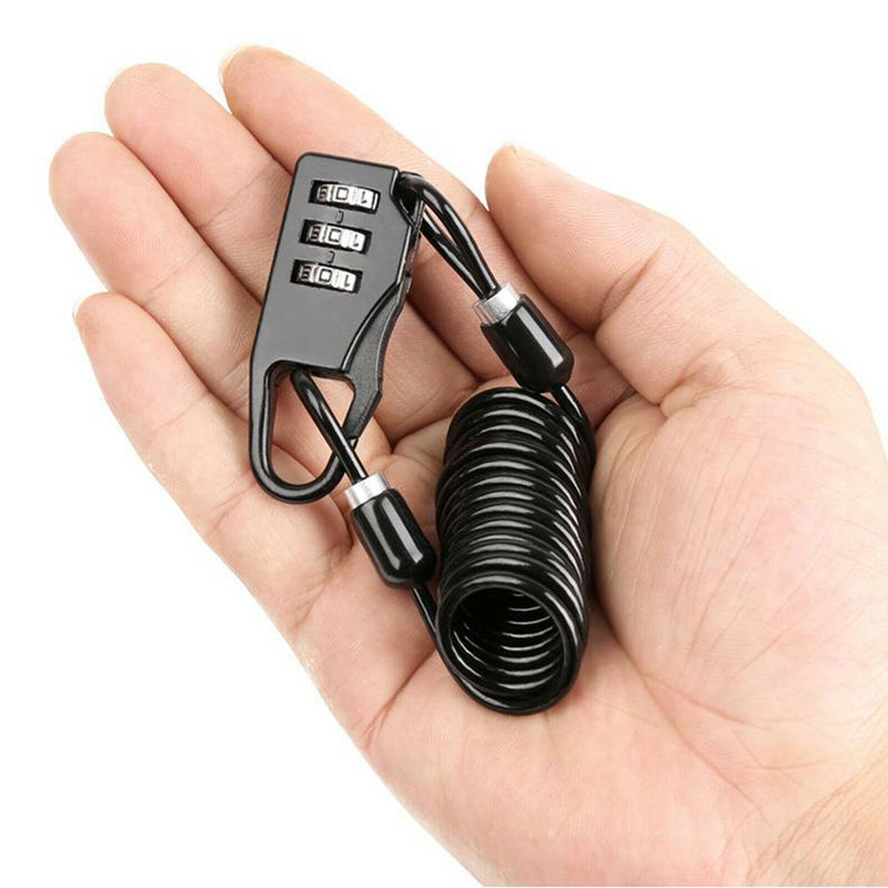 Scooter Motorcycle Helmet Lock Combination Lock Telescopic Spring Durable