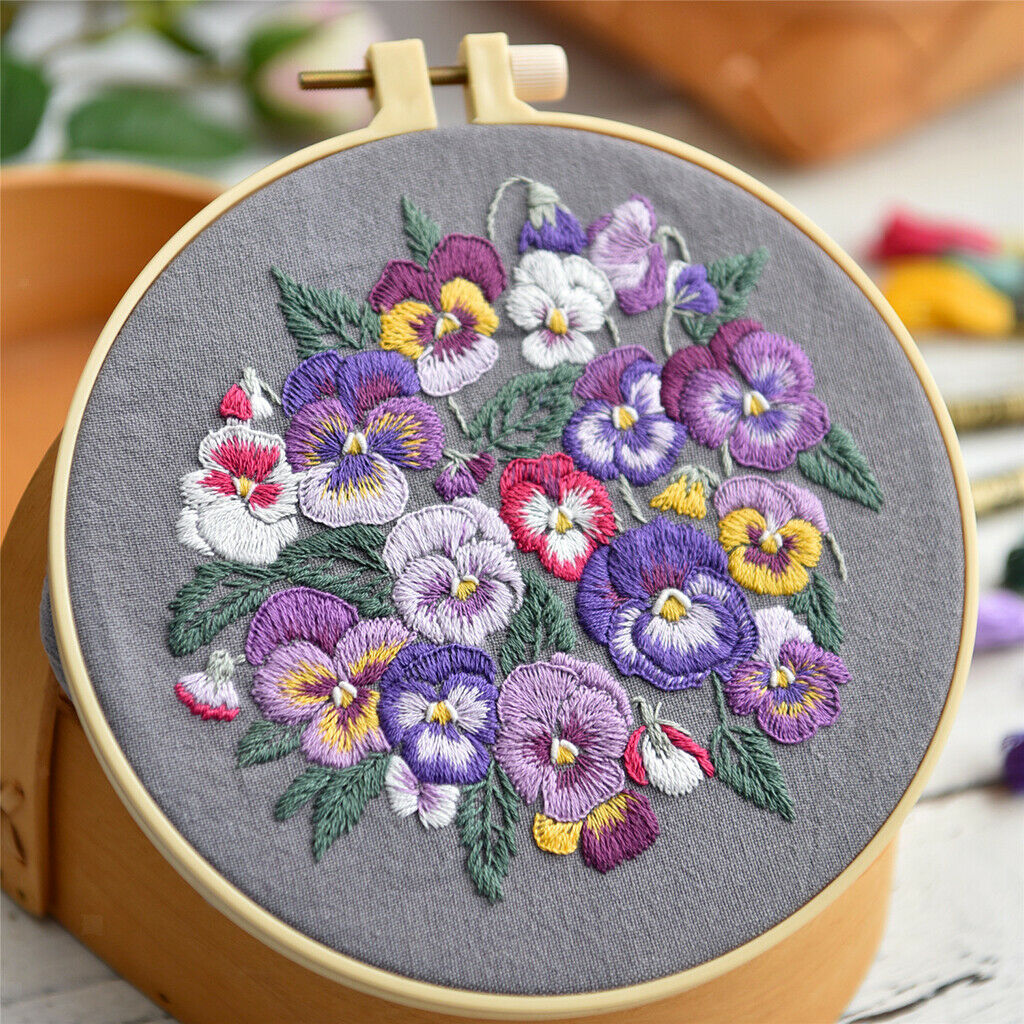 Embroidery Craft Set Beginner Cross Stitch DIY Threads Making Handy Sewing