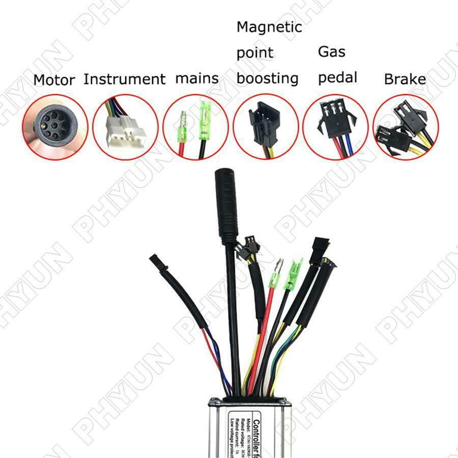 DC 36V/48V Controller For 250W 350W Brushless Motor Ebike Electric Bicycle 1x