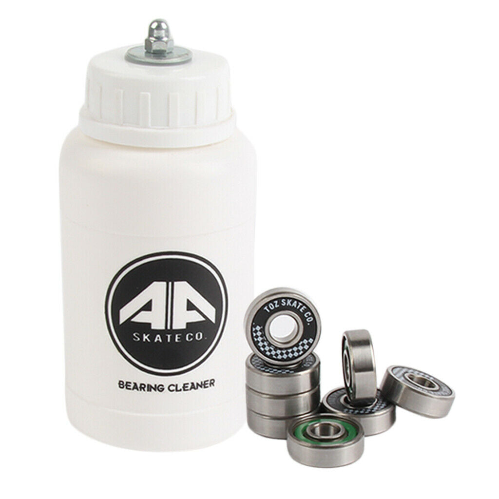 1 Set Precision Skate Bearings Cleaner Kit with 8pcs 608-RS Bearings