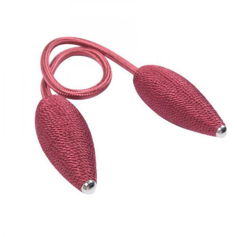 1 Pair 55cm Curtain Tiebacks Creative Drapery Holdback Buckles Wine Red