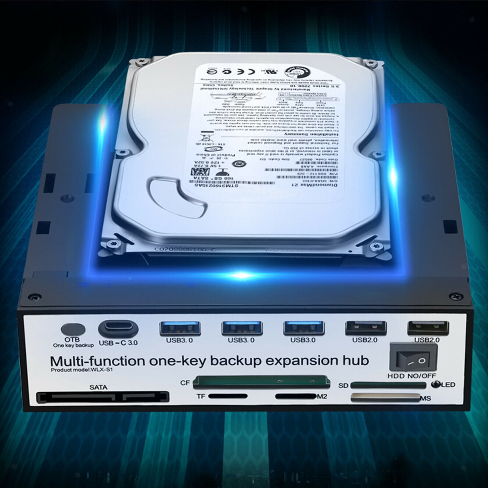 5-in-1 Hard Drive Enclosure Storage Case for 2.5 or 3.5 inch HDD Computer