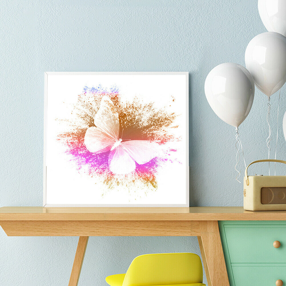 Butterfly 5D DIY Full Round Drill Diamond Painting Mosaic Animal Decor Kits  @