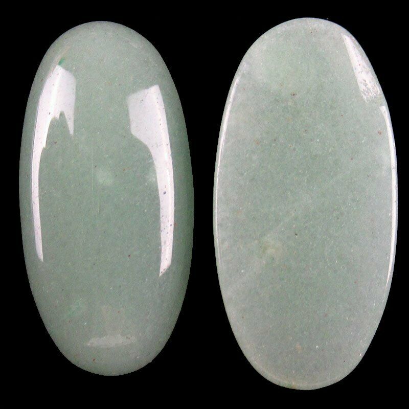 8pcs 30x15x6mm Natural Green Aventurine 34g Oval Cab Cabochon A-301JM