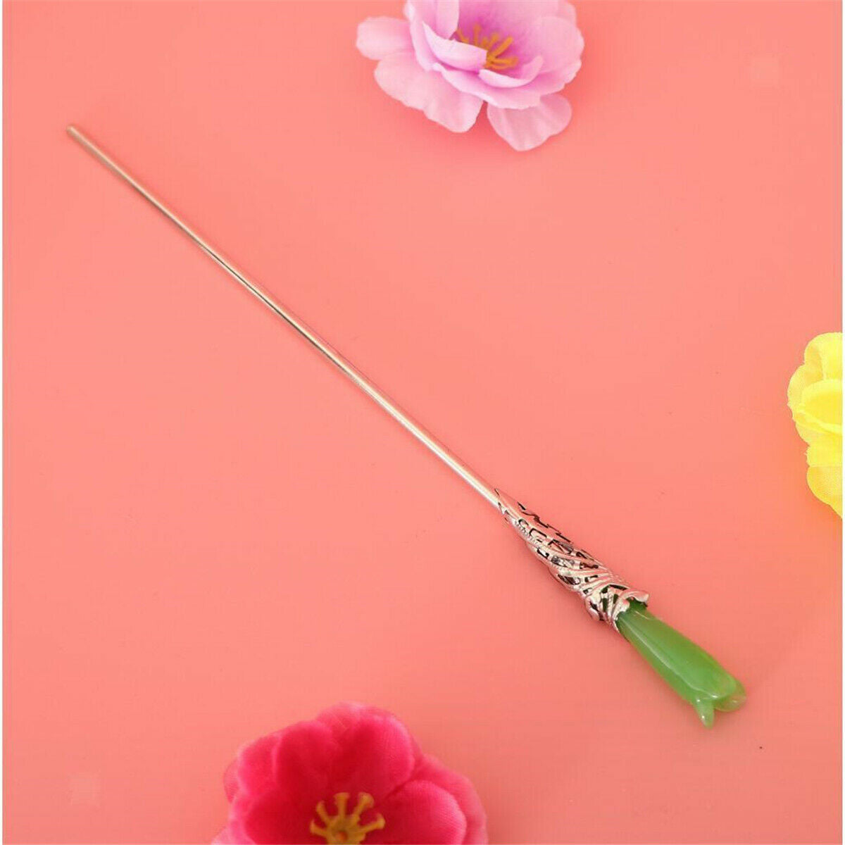 Chinese Chic Retro Classic Green Jade Hair Stick Chignon Chopstick Hairpin Gifts