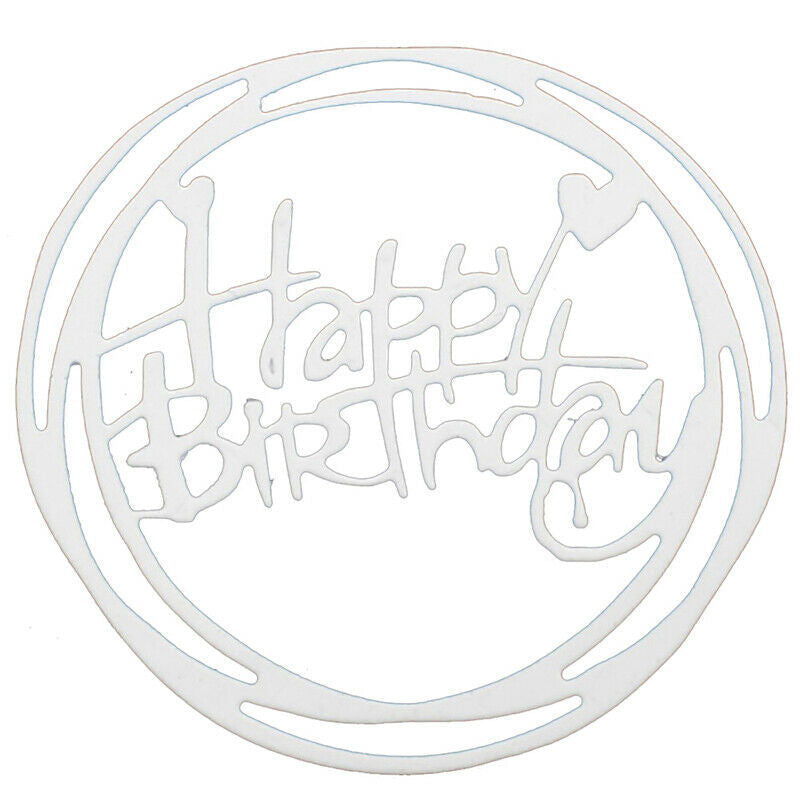 Happy Birthday Words Metal Cutting Dies Stencil for DIY Scrapbooking Phot.l8