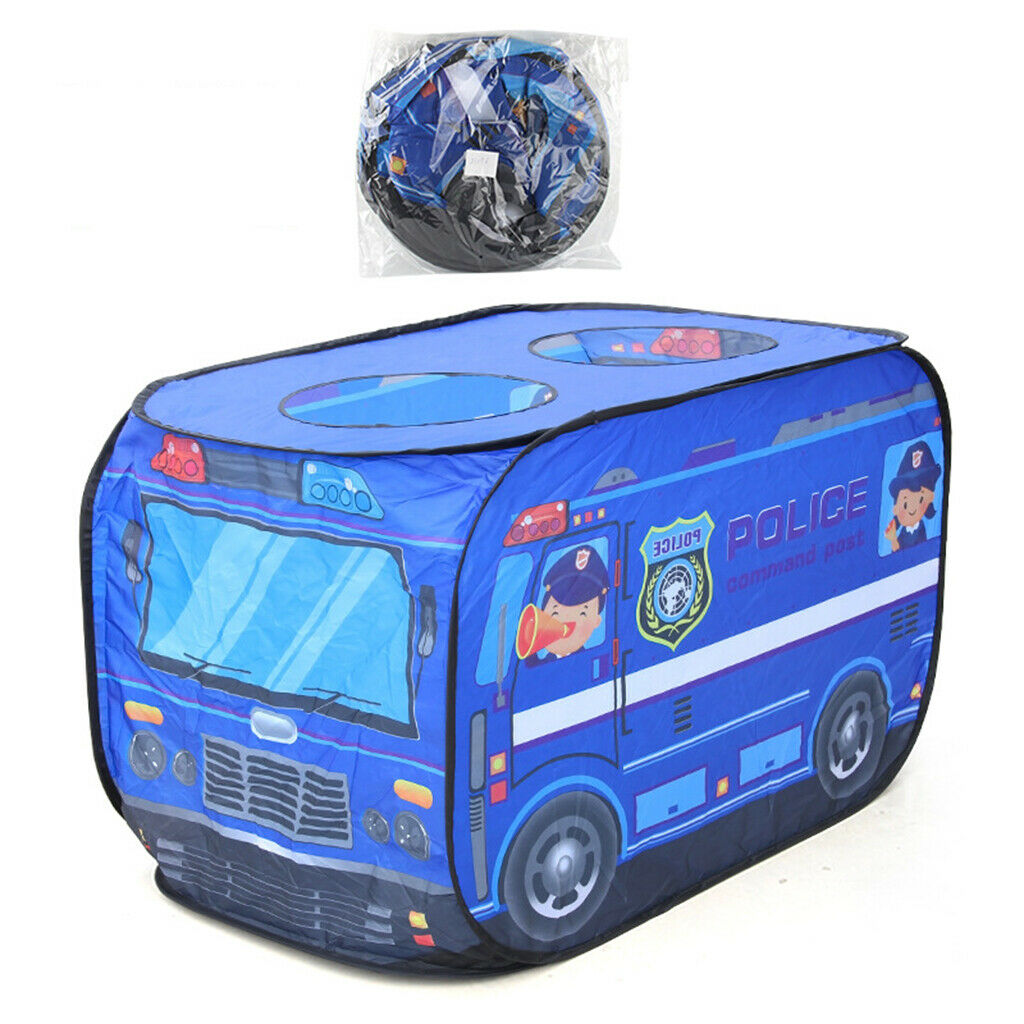 Kids Play Tent Boys & Girls Pretend Play House Social Bonding police car