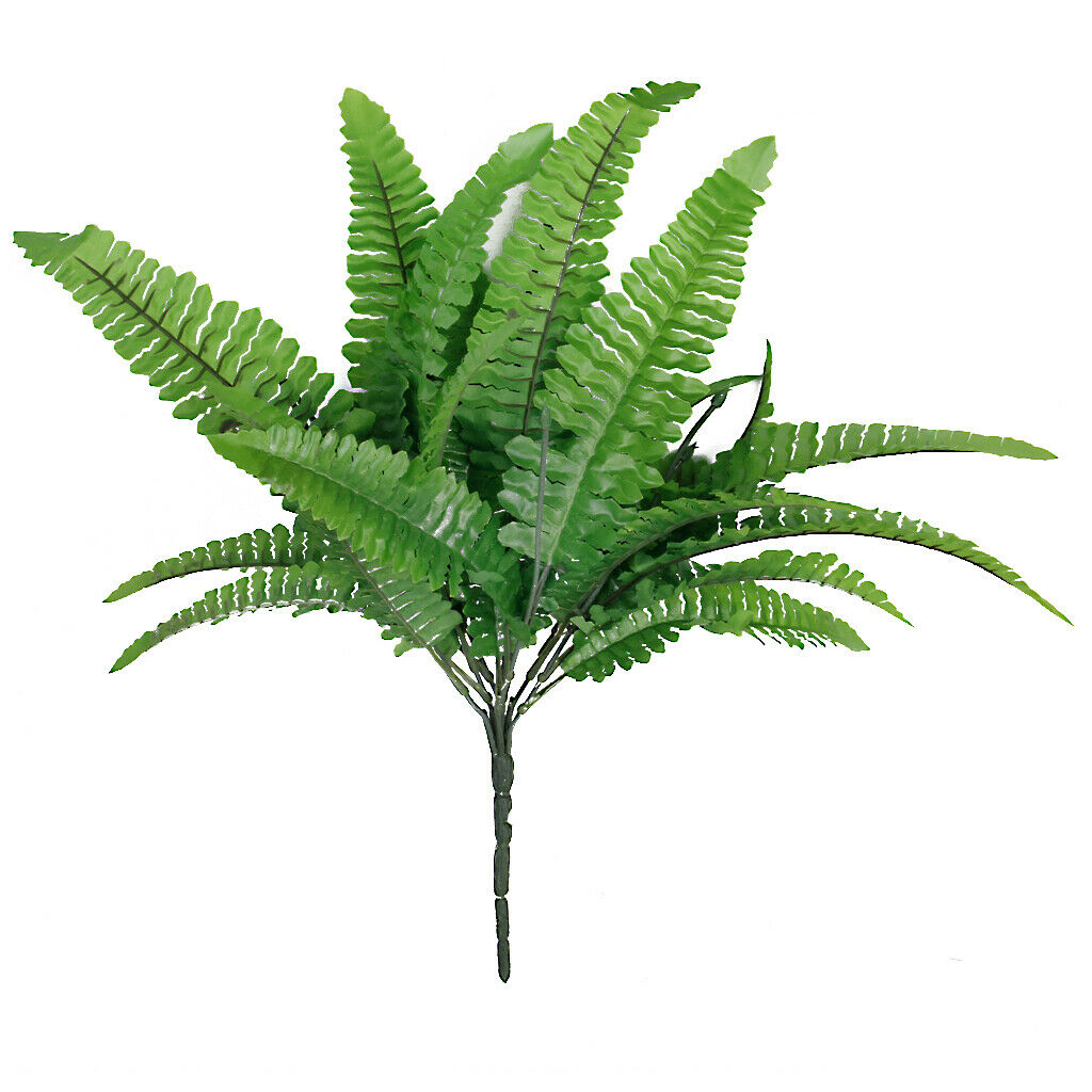 1x Green Imitation Fern Plastic Artificial Grass Leaves Work For Home Wedding