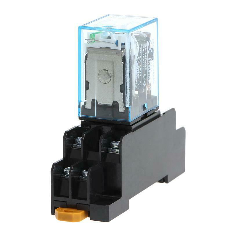 8 Pin MY2NJ Relay 24 V DC Small Relay 5A DPDT Coil With Base Socket