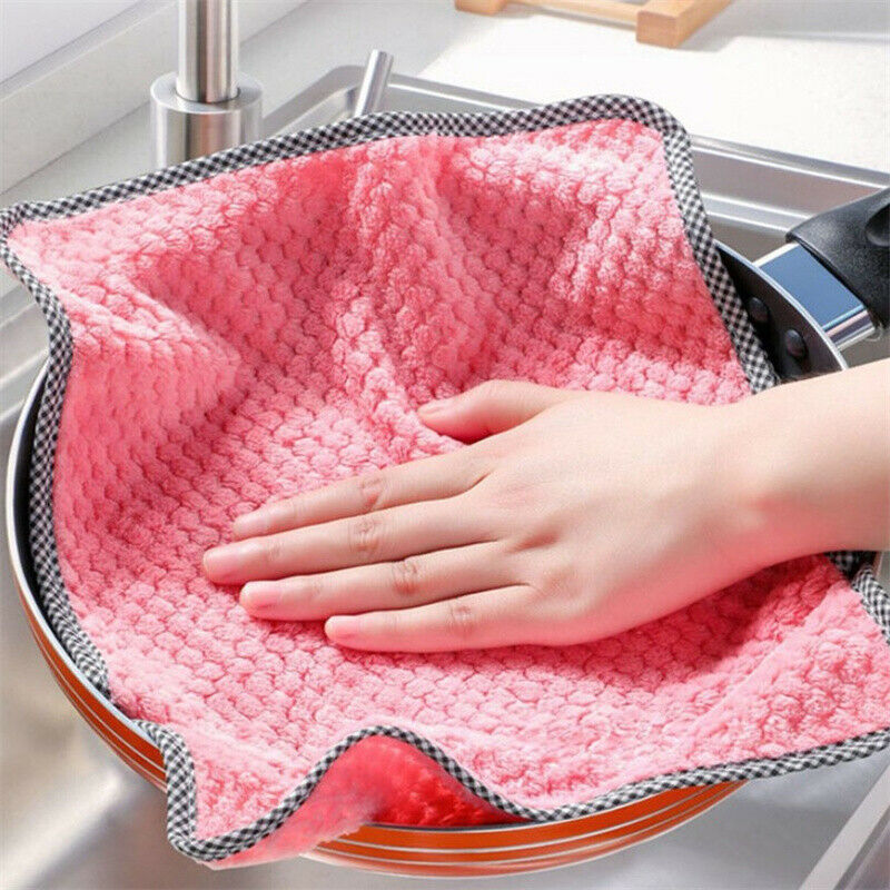 Kitchen dish towel cloth kitchen rag non-stick thickened table cleaning clotFCA
