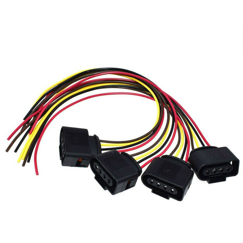 4x Ignition Coil Connector Wiring Fit for Jetta Golf Passat Beetle 1J0973724 Atn