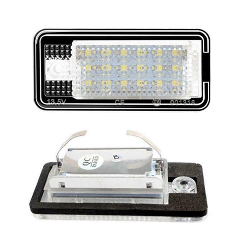2pcs 18 LED 6500K License Number Plate Light Lamp For A3 S3 A4 S4 A6 C6 A8 S8 Q7