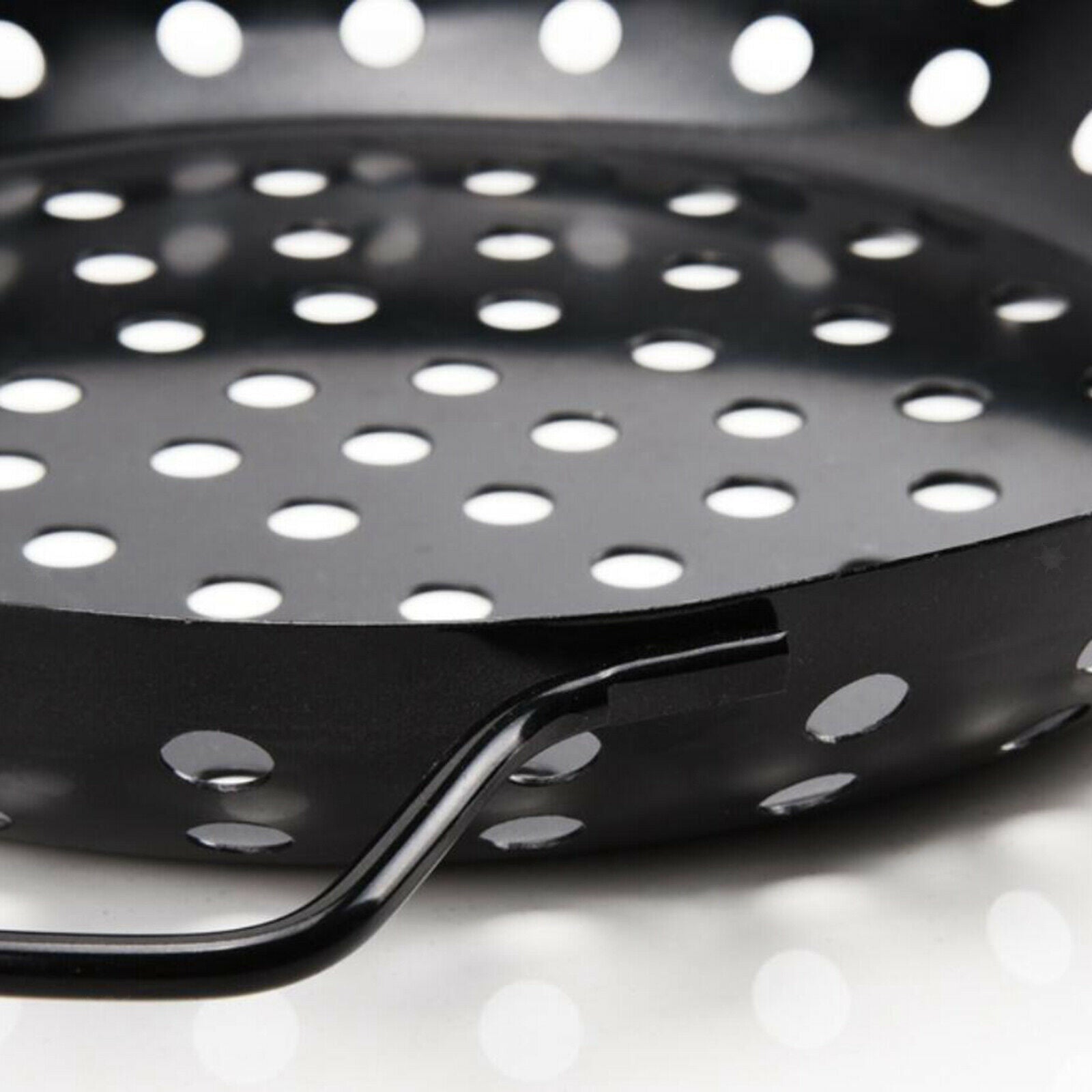 Carbon Steel BBQ Grill Pan Meat Shrimp Non Stick Barbecue Pizza Tray Picnic
